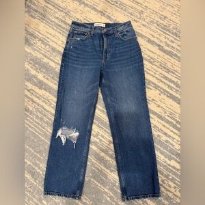 Abercrombie & Fitch Ultra High Rise Blue Jeans - Ankle Straight